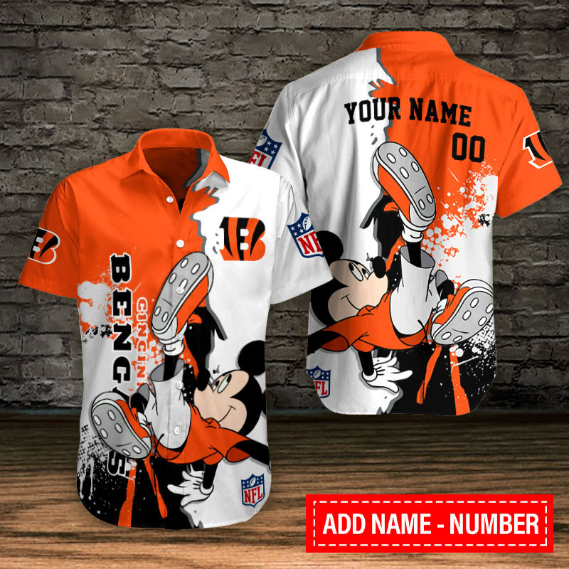 Cincinnati Bengals Personalized Button Shirt Sizing Chart