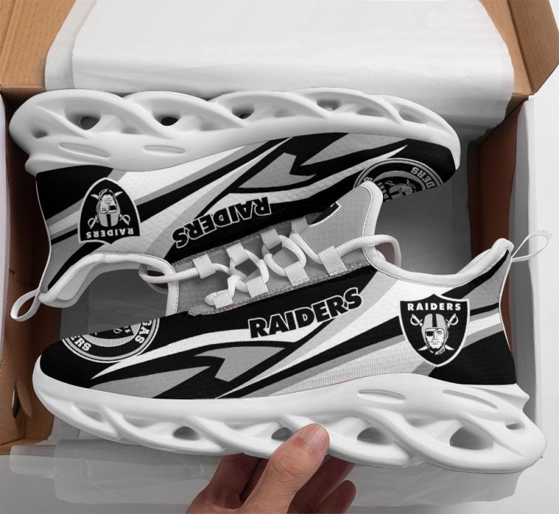 Las Vegas Raiders Yezy Running Sneakers Side View