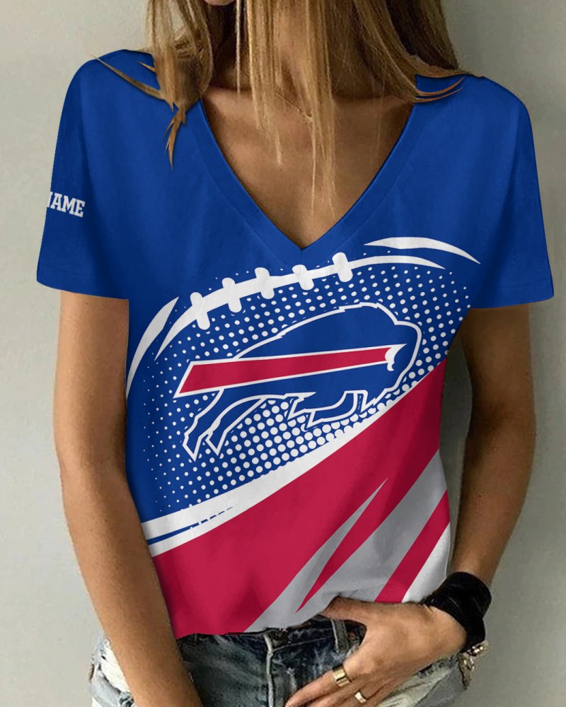Buffalo Bills Personalized V-neck T-shirt Mockup
