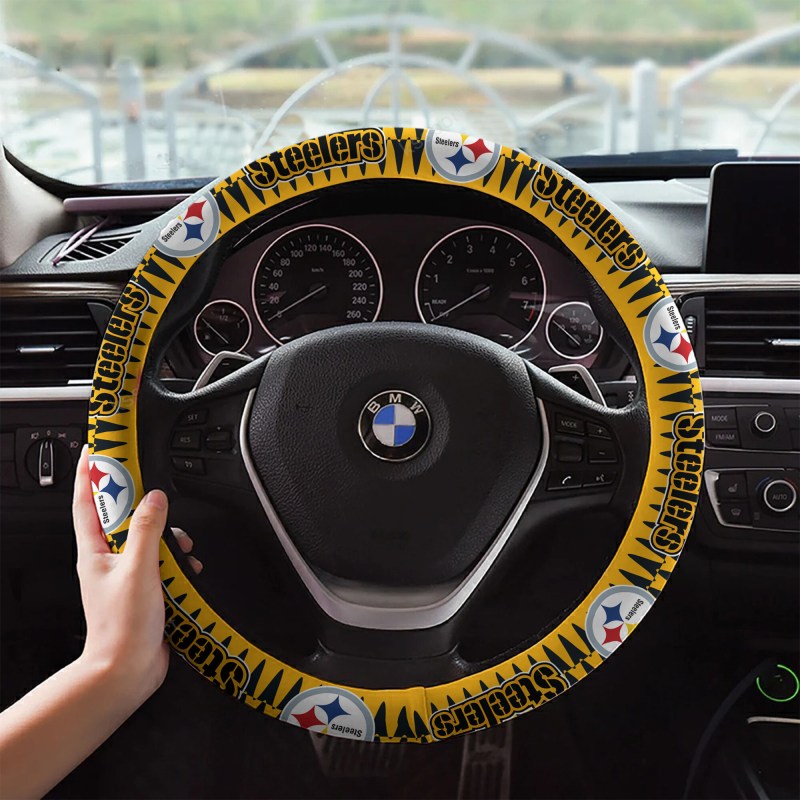 Pittsburgh Steelers Custom 3D Steering Wheel Cover