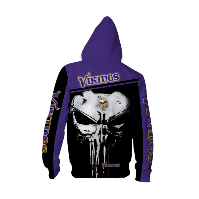 Minnesota Vikings Punisher Skull Sweater