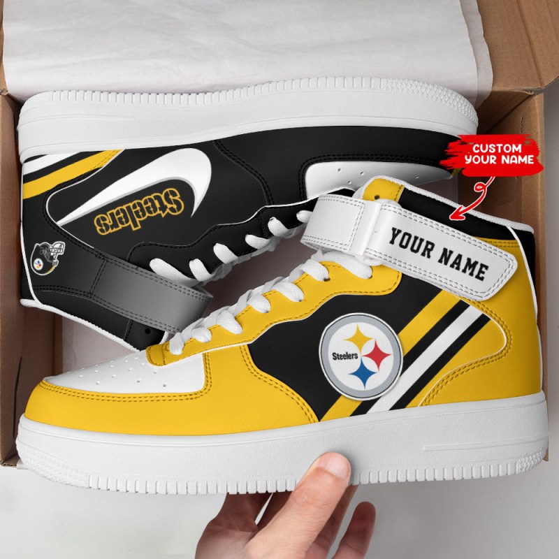 Pittsburgh Steelers Personalized High AF1 Sneakers