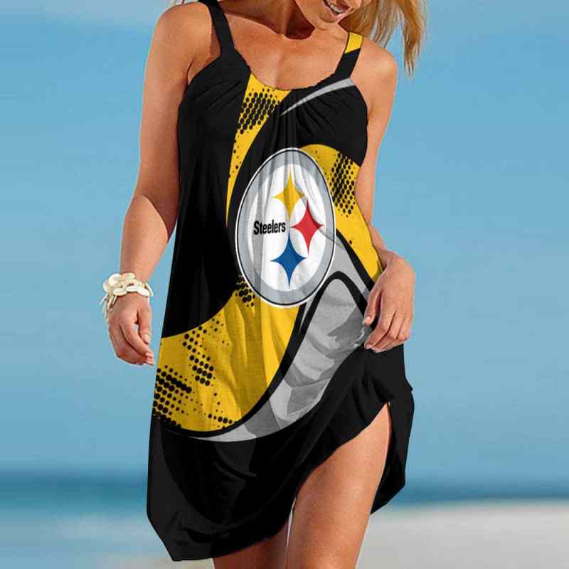 Pittsburgh Steelers Beach Dress Front