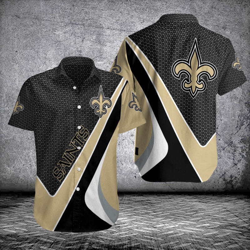 Sizing chart for New Orleans Saints Button Shirt