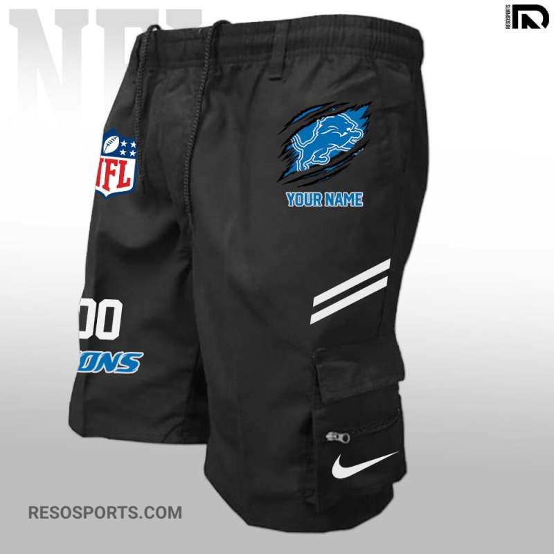 Detroit Lions Personalized Multi-Pockets Men Shorts