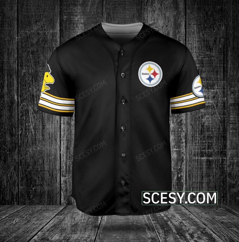 Pittsburgh Steelers Snoopy Baseball Jersey Detail