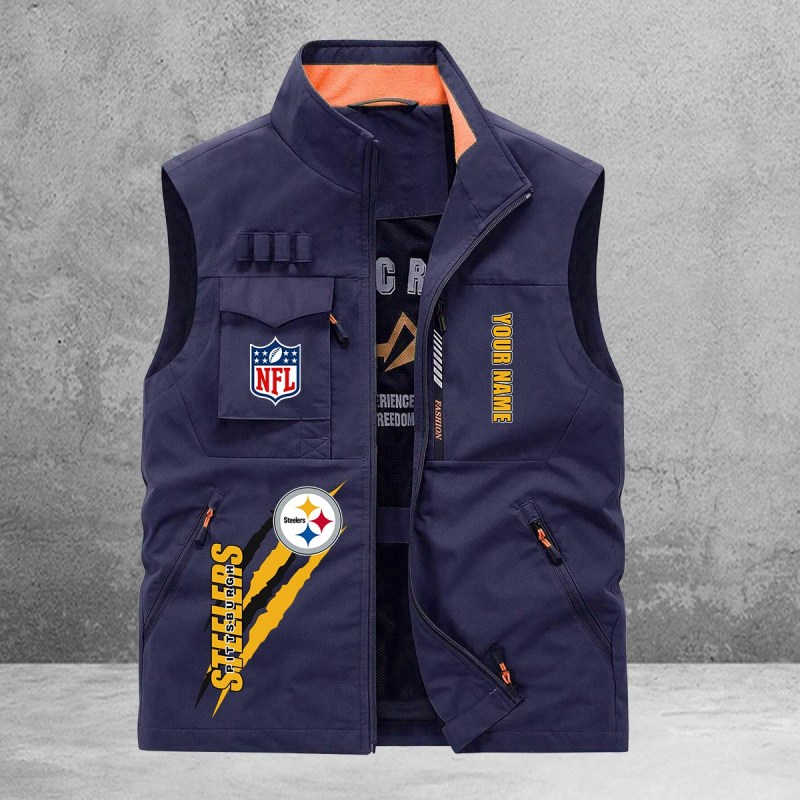 Pittsburgh Steelers Multi-Pockets Vest
