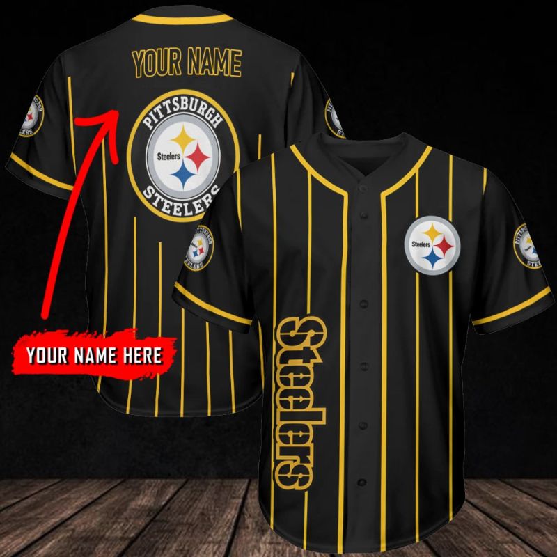 Pittsburgh Steelers Personalized Baseball Jersey