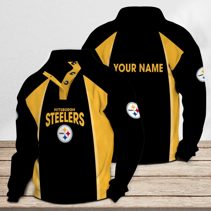 Pittsburgh Steelers Casual Colorful Stand Collar Sweatshirt