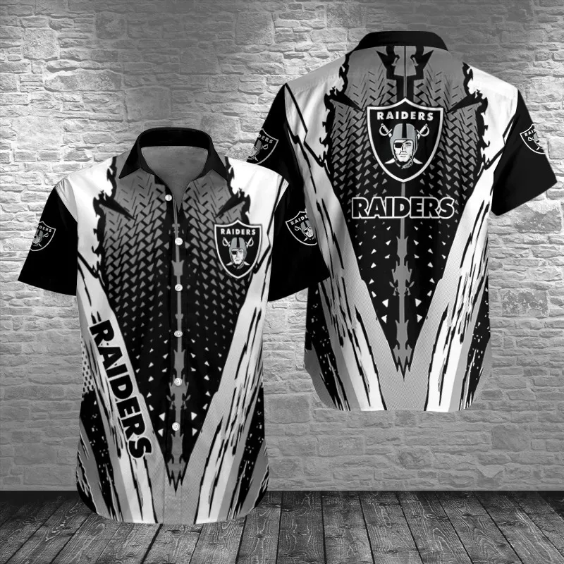 Sizing Chart for Las Vegas Raiders Button Shirts BG514