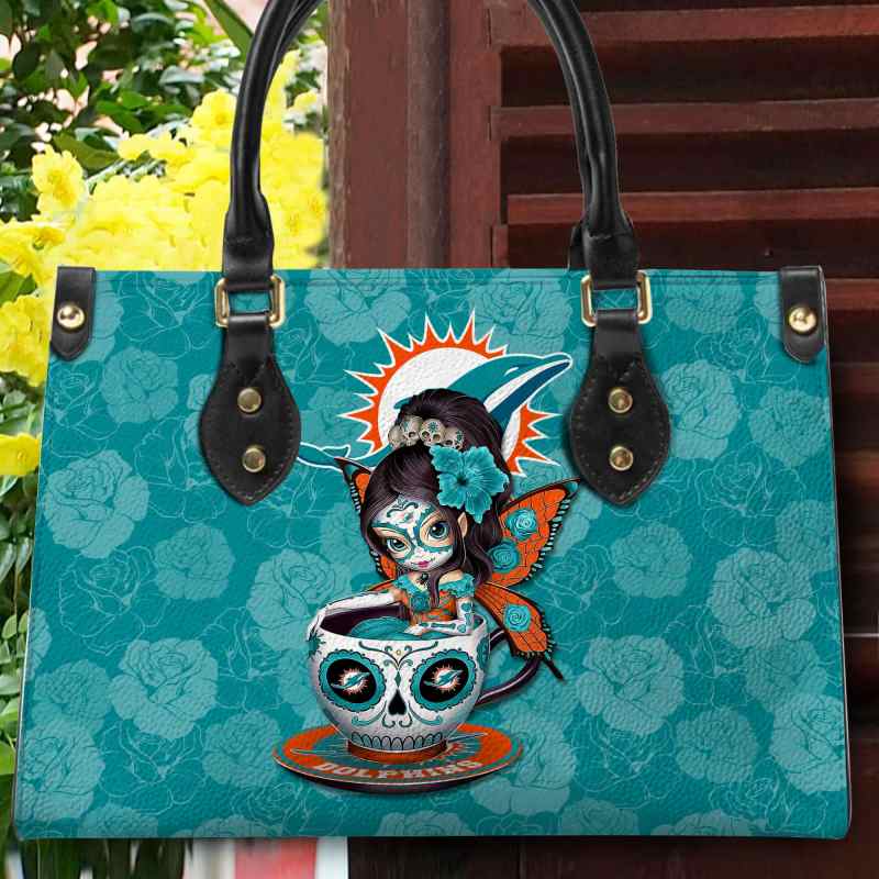 Mockup of Miami Dolphins Hand Bag