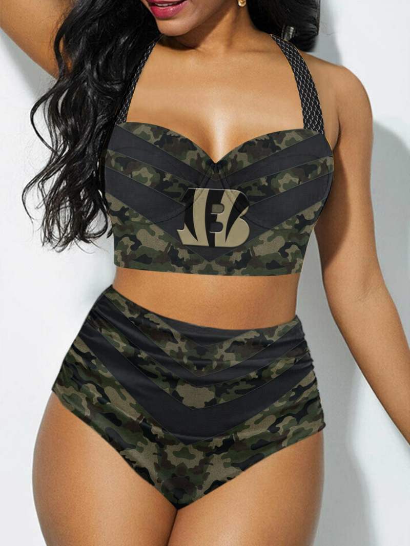 Cincinnati Bengals Sexy Print Bikini Swimsuit Image 1