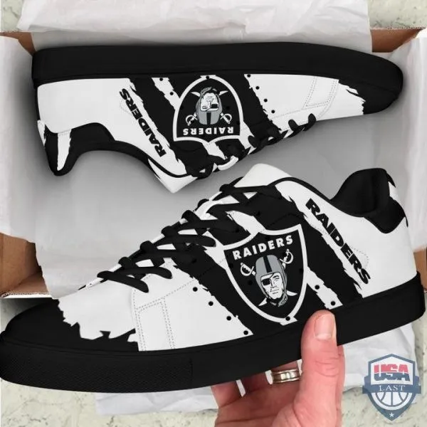 Vegan Custom Sneakers for Raiders Fans