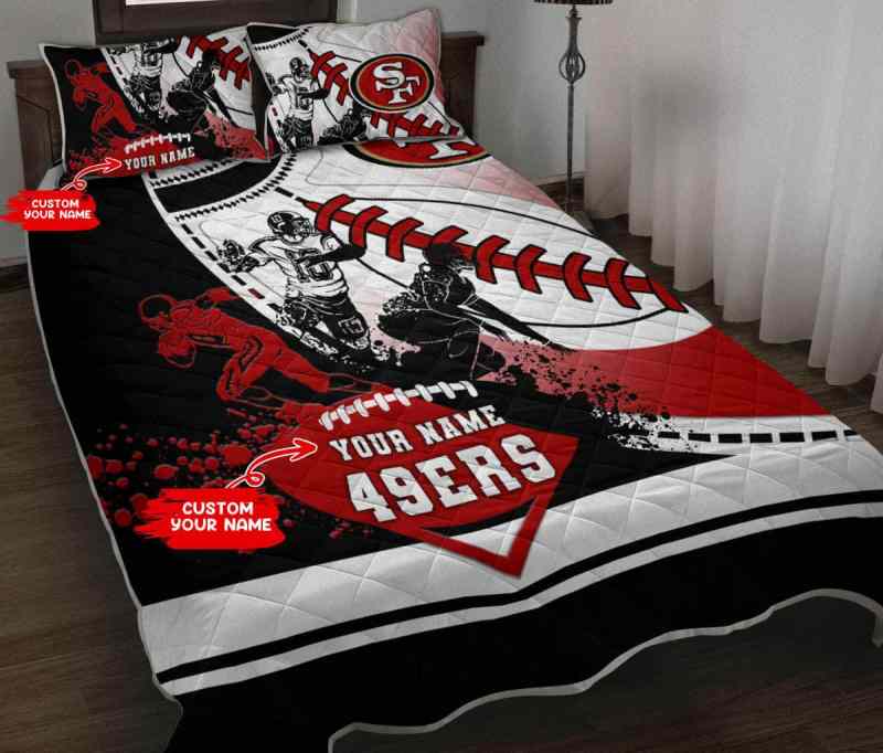 San Francisco 49ers Personalized Quilt Set