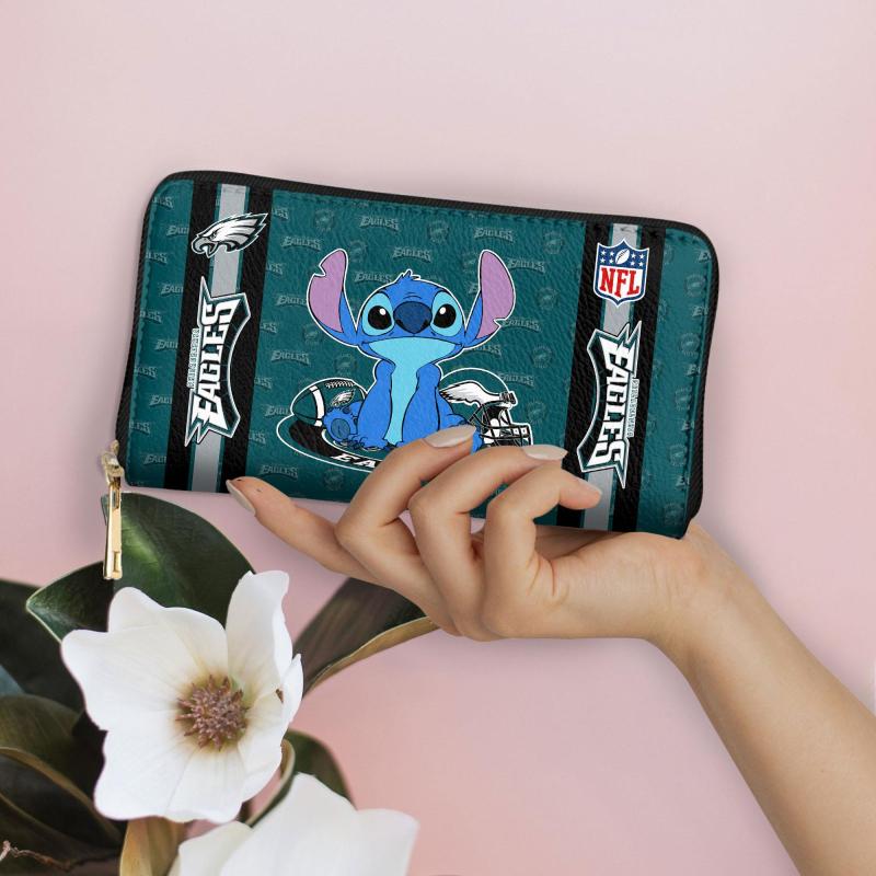 Philadelphia Eagles Women's Zip Around Wallet - Mockup 1