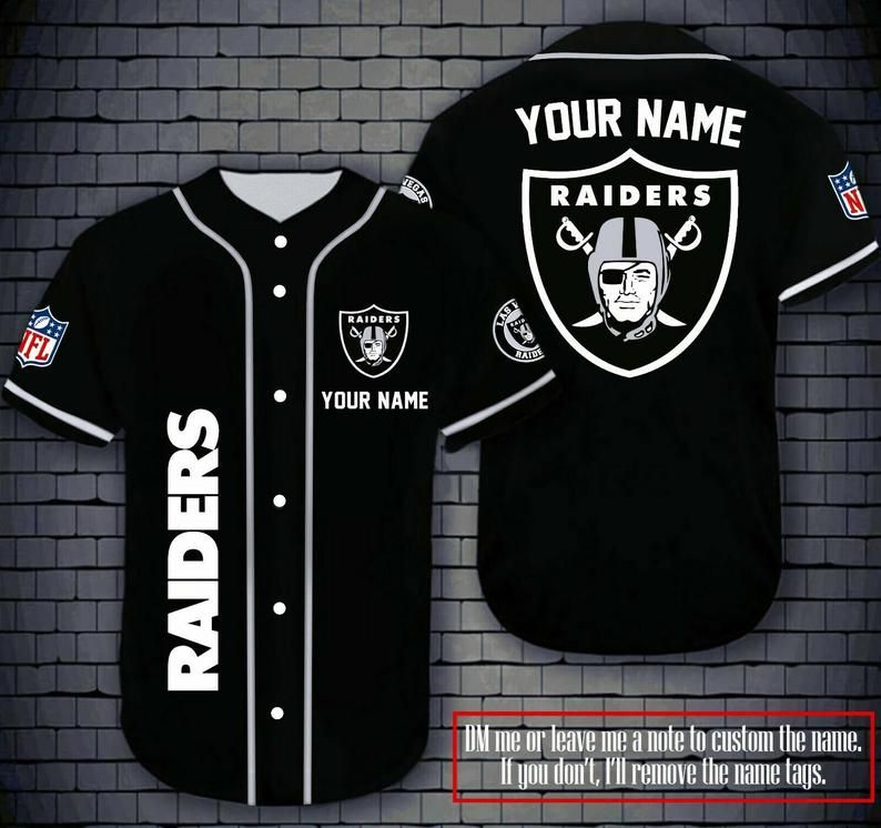 Las Vegas Raiders Personalized Baseball Jersey Shirt