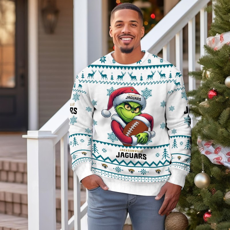 Jacksonville Jaguars Ugly Christmas Sweater Outdoor View 3