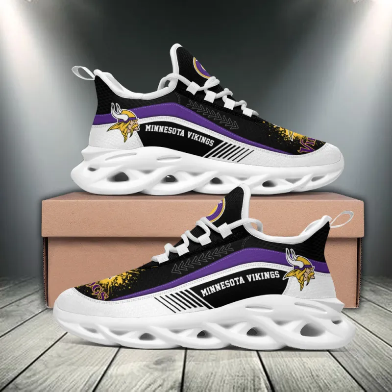 Minnesota Vikings Yezy Running Sneakers Top View