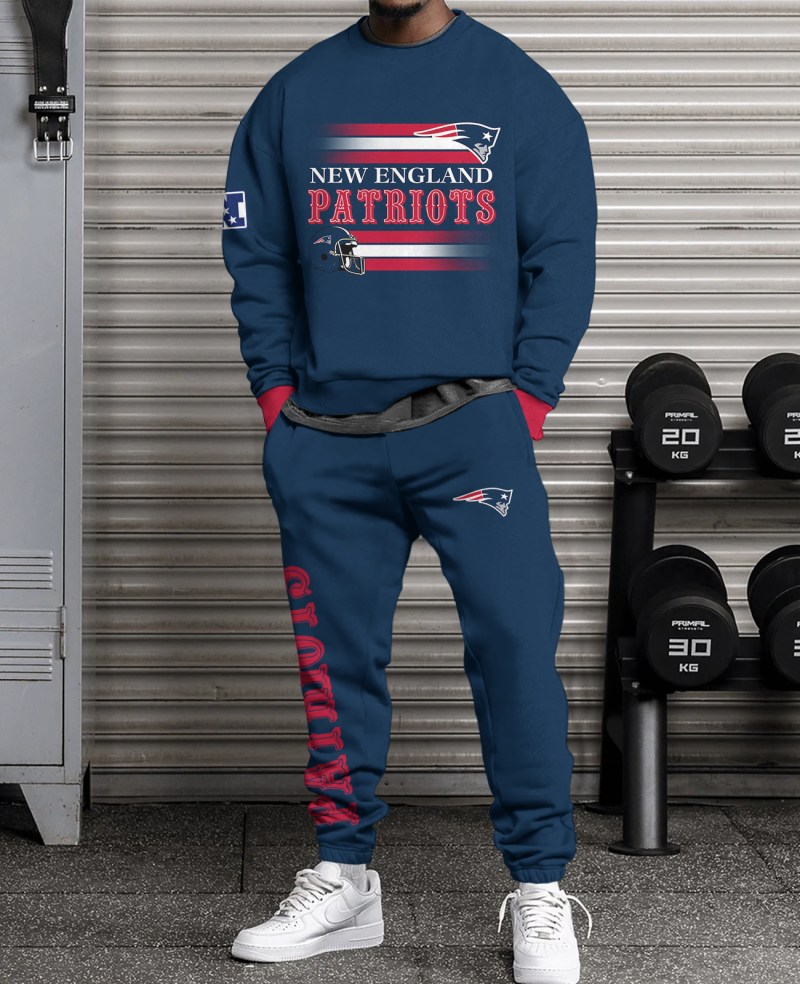 New England Patriots Combo 3D Sweatsuit and Sweatpants