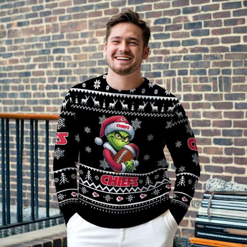 Kansas City Chiefs Ugly Christmas Sweater Outdoor 2