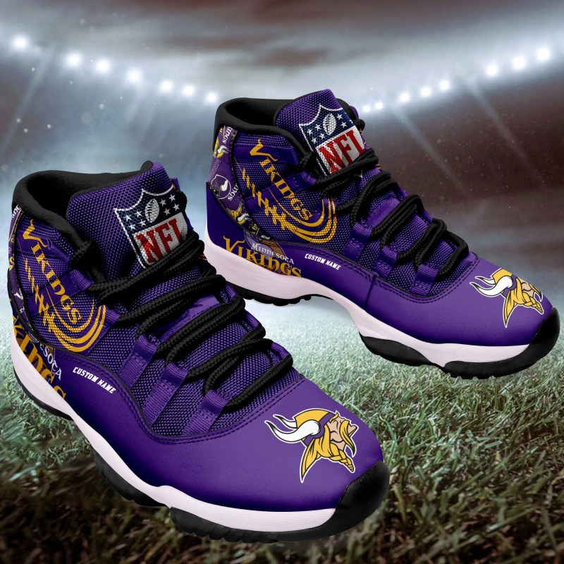 Minnesota Vikings AJD11 Sneakers - Side View