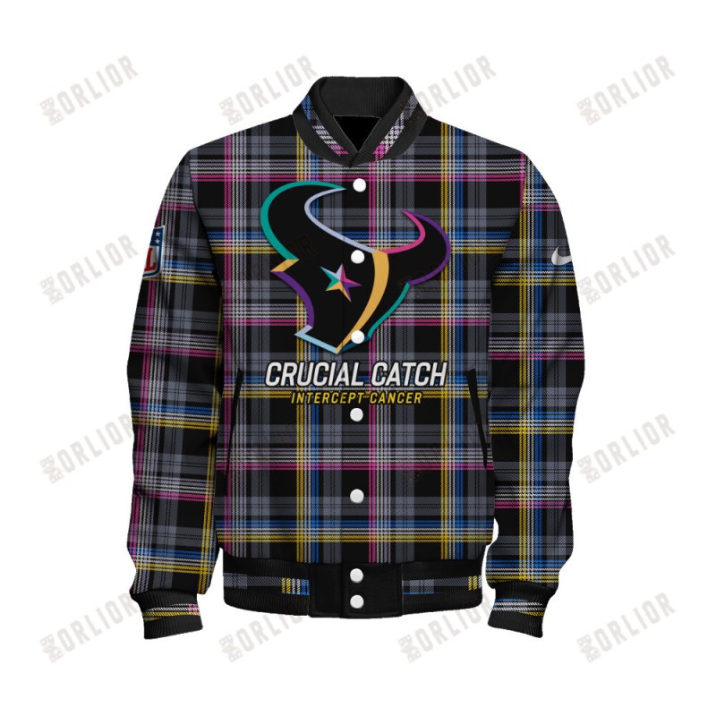 Houston Texans Personalized Varsity Jacket Side View