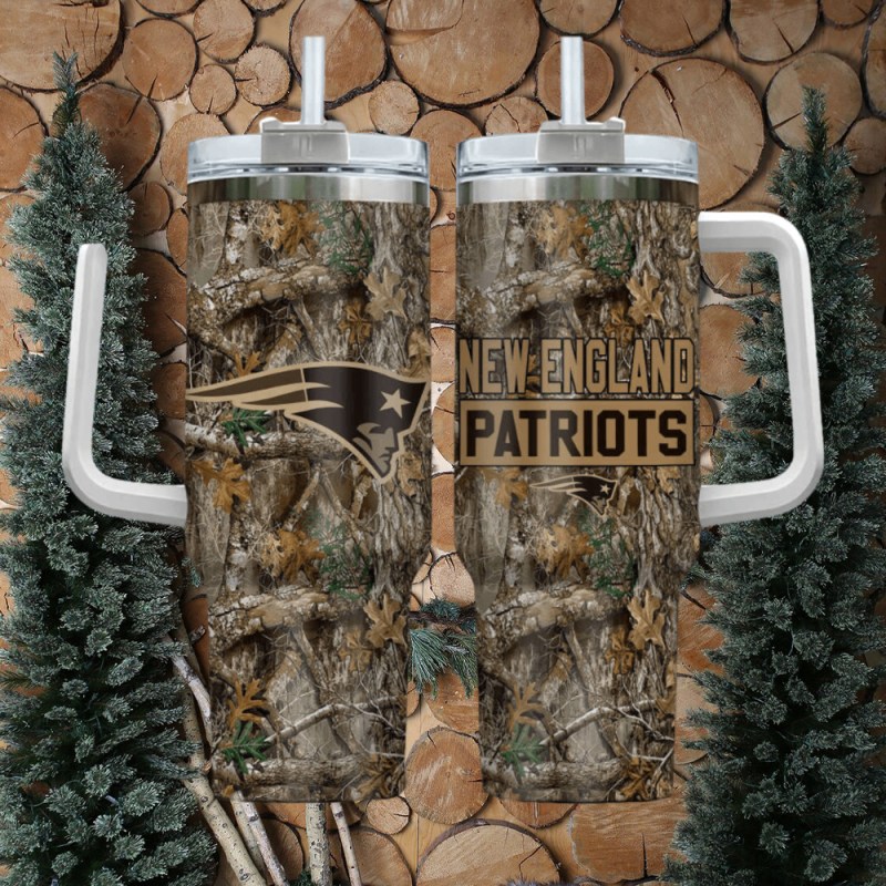New England Patriots 40oz Tumbler Back View