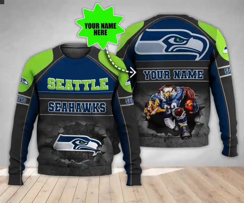 Custom Seattle Seahawks Christmas Sweater