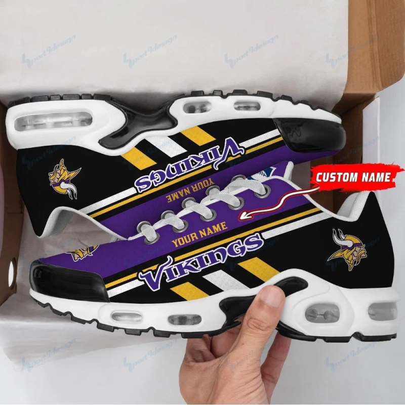Minnesota Vikings Personalized Plus T-N Youth Sneakers