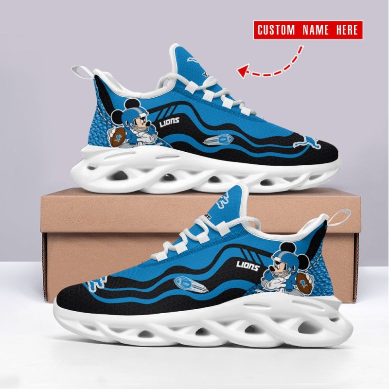 Detroit Lions Yezy Sneakers Side View