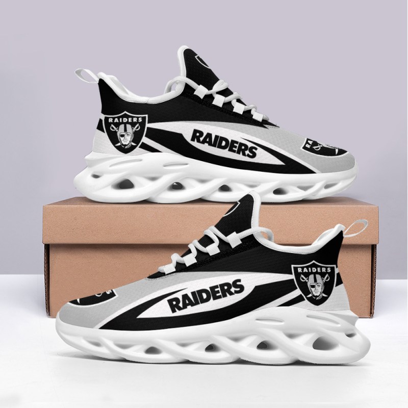 Las Vegas Raiders Yezy Running Sneakers - Side View