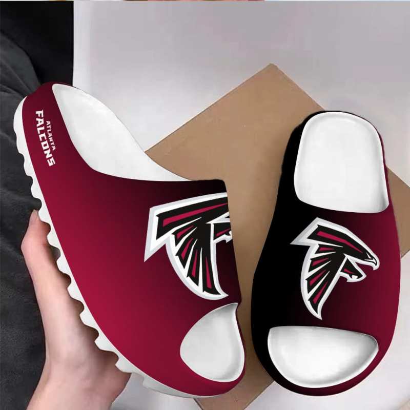 Atlanta Falcons Yeezy Slippers Side View