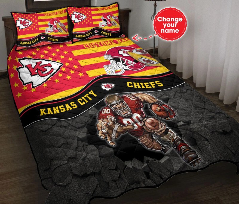 Kansas City Chiefs Personalized Quilt Set
