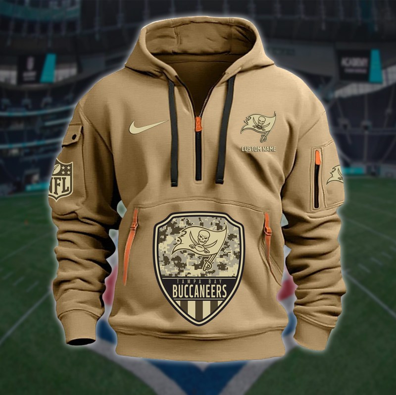 Tampa Bay Buccaneers Quarter Zip Hoodie