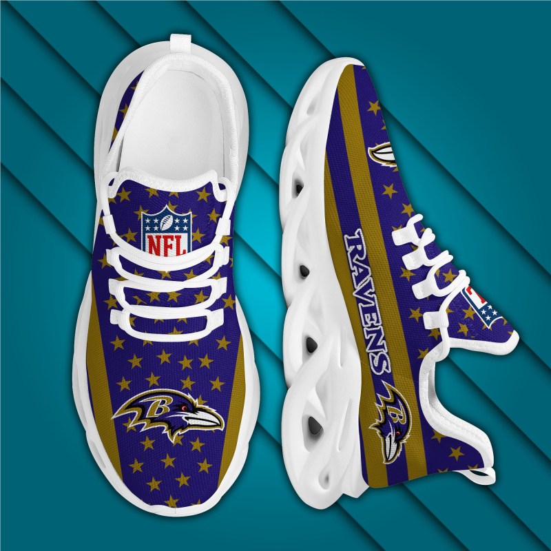 Baltimore Ravens Yezy Running Sneakers Side View