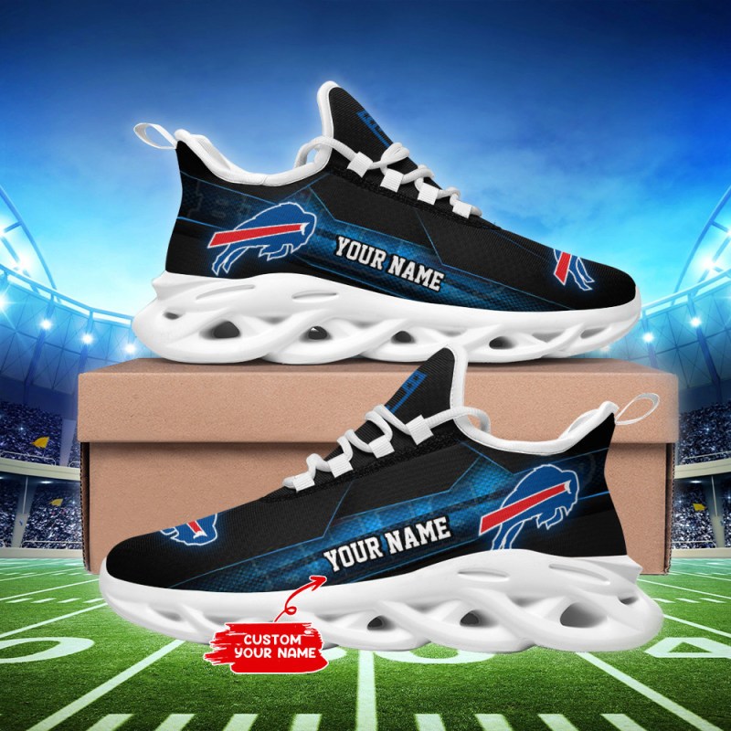 Buffalo Bills Personalized Yezy Running Sneakers Side View