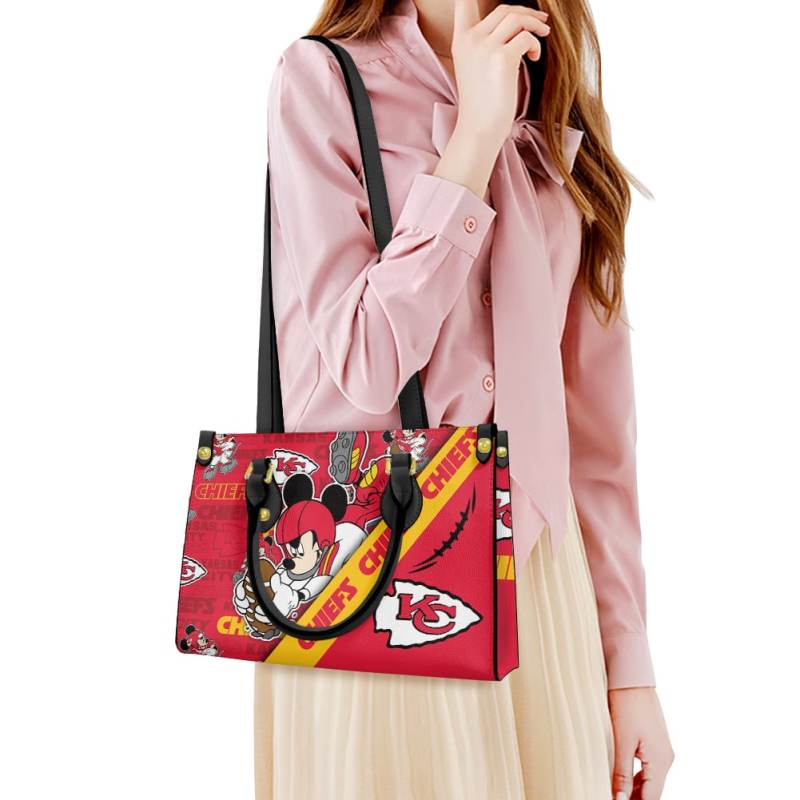 Kansas City Chiefs Leather Hand Bag Front View