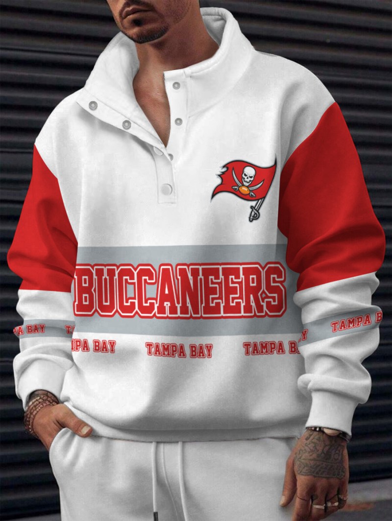 Tampa Bay Buccaneers Casual Colorful Stand Collar Sweatshirt