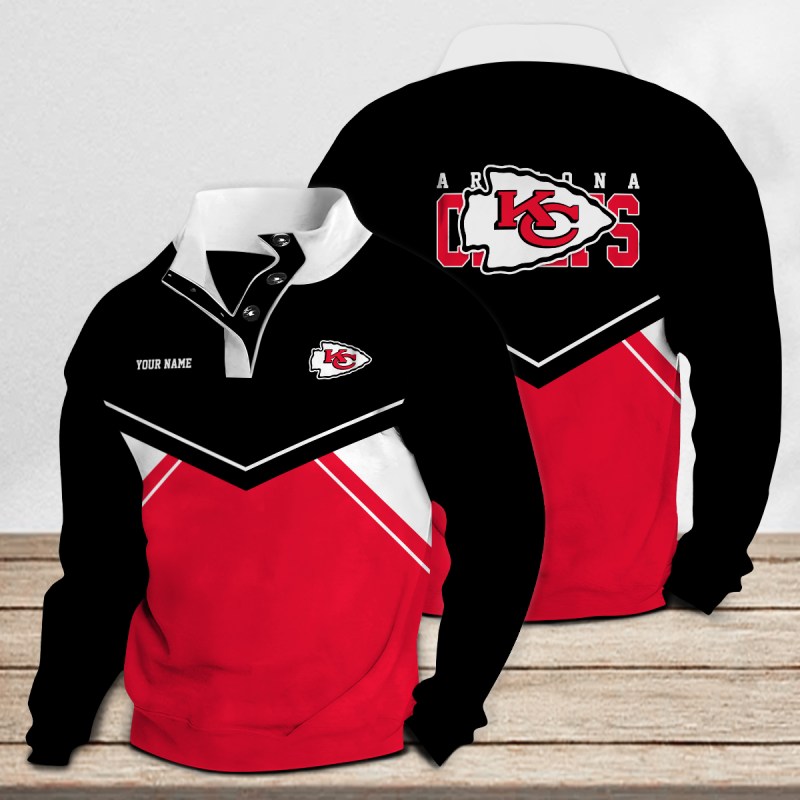 Kansas City Chiefs Casual Colorful Stand Collar Sweatshirt