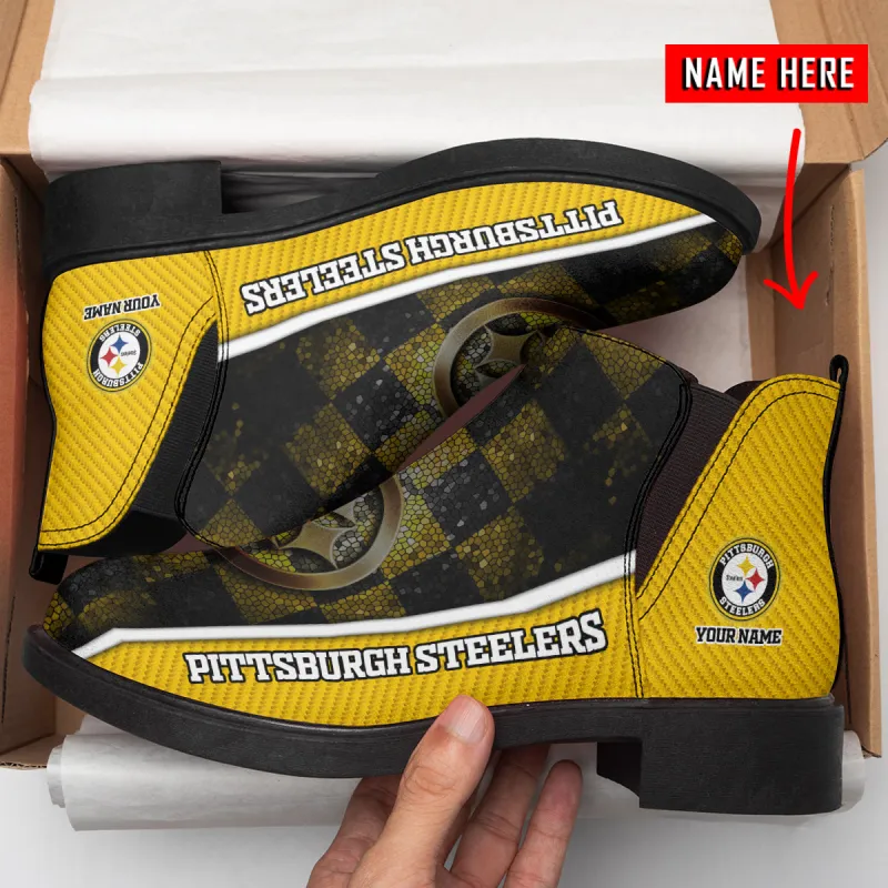 Pittsburgh Steelers Short Boots Side View