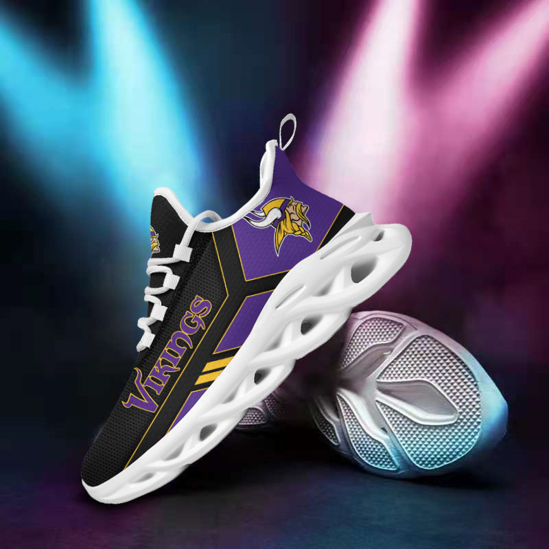 Minnesota Vikings Yezy Running Sneakers - Back View