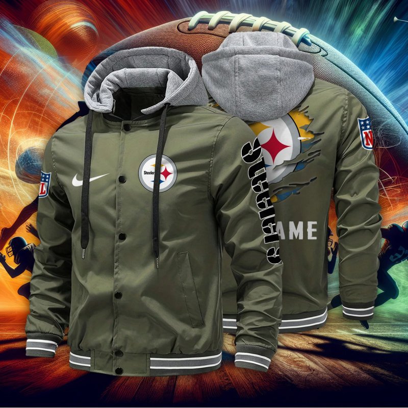 Personalized Pittsburgh Steelers Baseball Jacket