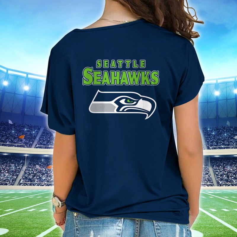 Seattle Seahawks One Shoulder Shirt Back