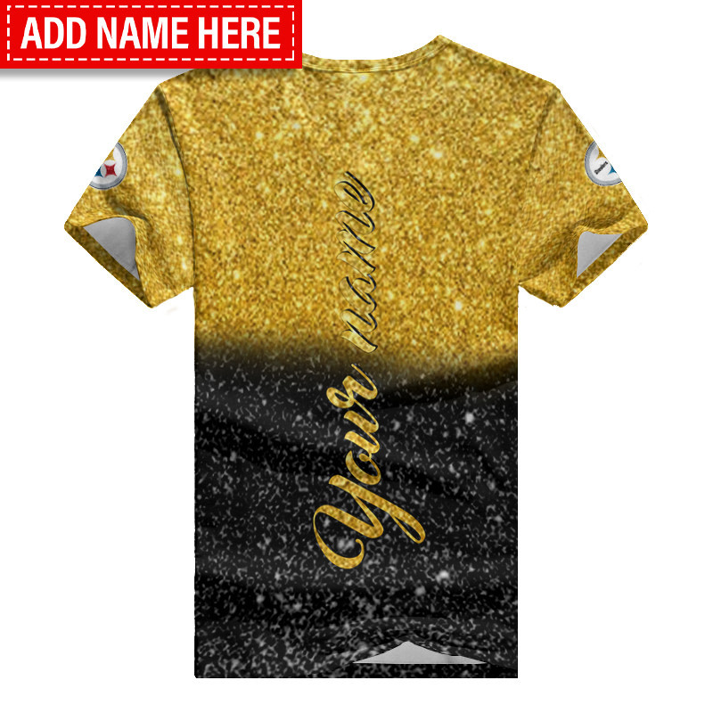 Pittsburgh Steelers Personalized Summer V-neck Women T-shirt