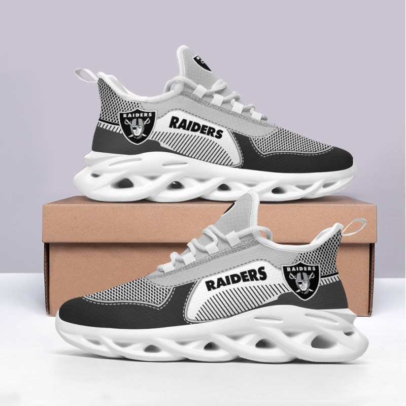 Las Vegas Raiders Yezy Running Sneakers Front View