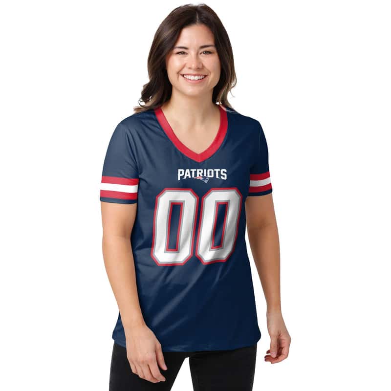 New England Patriots Personalized V-neck T-shirt