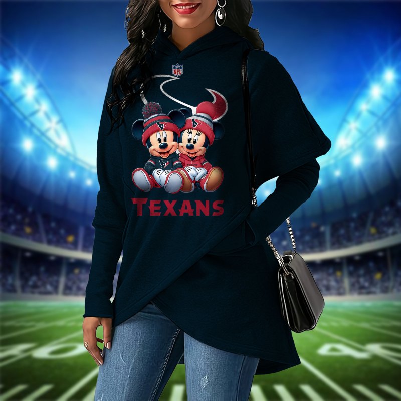 Houston Texans Women Irregular Hoodie