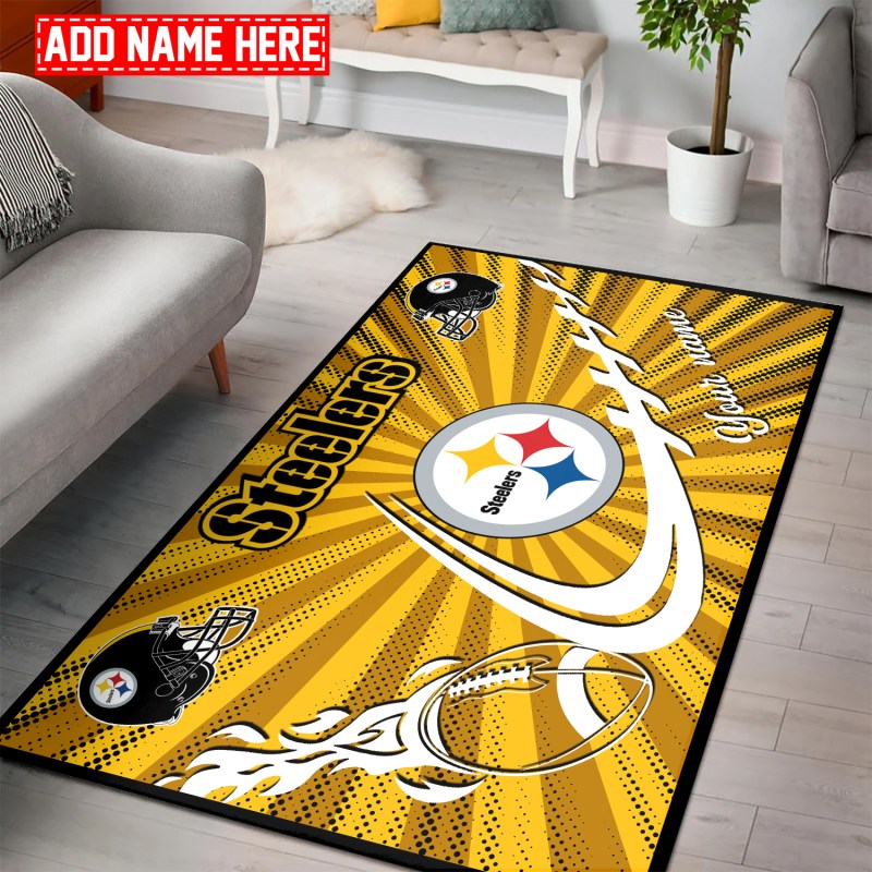Pittsburgh Steelers Personalized Rectangle Rug