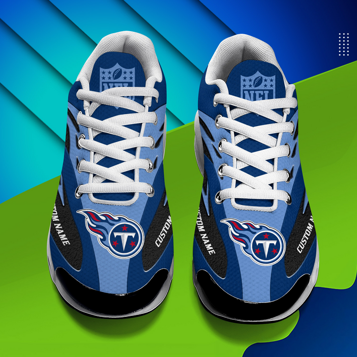 Tennessee Titans Personalized Sneakers in Action