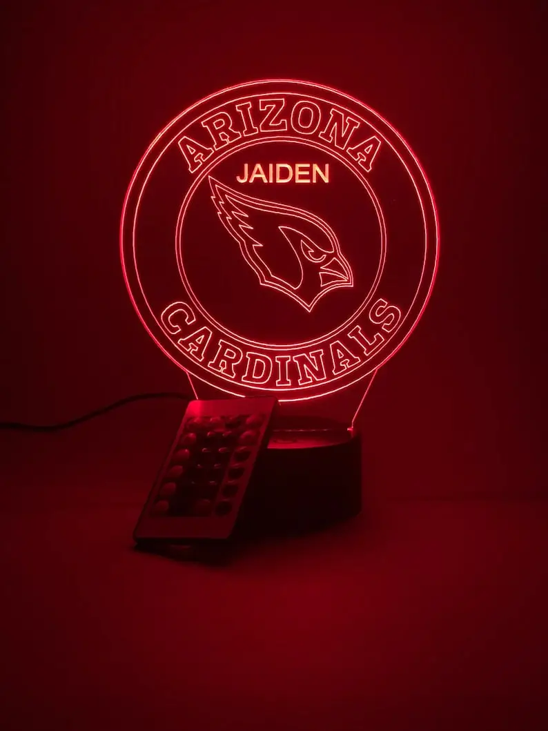 Arizona Cardinals Personalized 3D Lamp